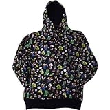 NINTENDO SUPER MARIO BROS. 3 ALL OVER LICENSED ZIP FRONT HOODED SWEATSHIRT