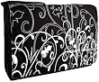 Black & White Fleur 15.4 inch Laptop Padded Compartment Shoulder Messenger Bag for K-Cliffs Lifestyle
