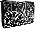 Black & White Fleur 15.4 inch Laptop Padded Compartment Shoulder Messenger Bag for K-Cliffs Lifestyle