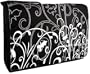 Black & White Fleur 15.4 inch Laptop Padded Compartment Shoulder Messenger Bag for K-Cliffs Lifestyle