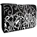 Black & White Fleur 15.4 inch Laptop Padded Compartment Shoulder Messenger Bag for K-Cliffs Lifestyle