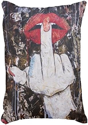 SelfStar Middle Finger Custom Zippered Pillowcase Pillow Cases Cover 20X30 Inch