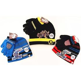 Transformers Light Up Knit Boy's Winter Hat & Gloves Set