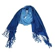 Lightweight Blue Faded Gauze Cotton Shawl Scarf 72"x28"