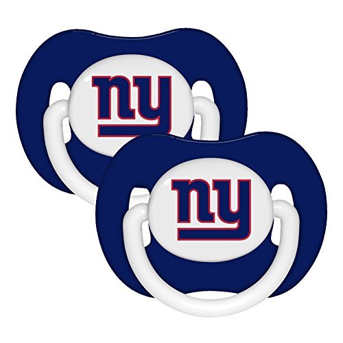 NFL Football 2014 Baby Infant Pacifier 2-Pack - Pick Team (New York Giants - Solid)