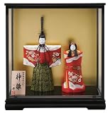 雛人形 一秀 木目込人形 ひな人形 立雛飾 ケース飾 箔押 神雛7号【2009年新作雛人形】