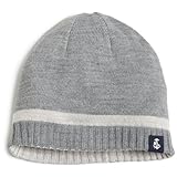 Nautica Men's Reversible Single Stripe Beanie Hat, Gray Multi, One Size