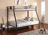 Silver Screen Twin over Full Bunk Bed (Black and Silver) (78.38"D x 66.63"H ....