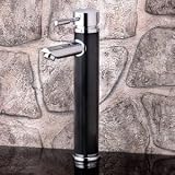Black Granite Faucet with Chrome Accents - Black