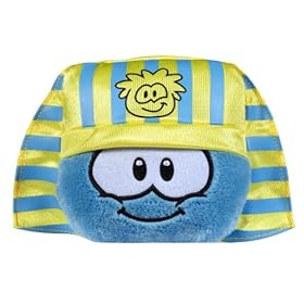  Club Penguin Puffle Plush - Wave 10 Blue Puffle With Pharaoh Headress