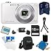 Sony DSC-WX80/W DSC-WX80 WX80 DSCWX80W 16 MP Digital Camera with 2.7-Inch LCD (White) Bundle with 16GB SD Card, Spare Battery, Case, and Mini Tripod, SD Card Reader and MORE!
