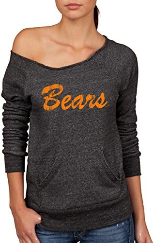 Jacted Up Tees Bears Alternative Off-the-Shoulder LADIES Eco-Fleece Sweatshirt - XL Eco Black