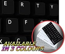 ENGLISH US NON-TRANSPARENT KEYBOARD STICKER WITH BLACK BACKGROUND