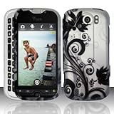 HTC Mytouch 4g Slide Accessory - Silver/black Flower & Vines Design Protect ....