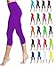 Lush Moda Seamless Capri Length Basic Cropped Leggings - Variety of Colors
