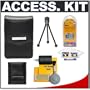 Sony CyberShot LCS-CSL Leather Carrying Case + Accessory Kit for DSC-T700, DSC-T500, DSC-T77, DSC-T90, DSC-T900, DSC-W220, DSC-W230, DSC-W290, Digital Cameras