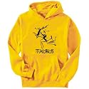 Hoodie Mens Yellow " Taurus " Zodiacs Medium