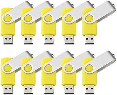 USB Home 8GB High Speed Swivel USB 3.0 USB Flash Drive Memory Stick (10 Pack), Yellow
