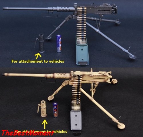 G_8031Set US Military Firearm Action Figure M2 .50 cal Browning Machine Gun Model Set of 2 For 1:6 Scale 12