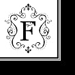 Monogram Elegant Initial Luncheon Napkin - F