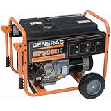 Generac 5622 GP5000 6,250 Watt 389cc OHV Portable Gas Powered Generator