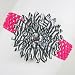 3-in-1 Gerber Daisy Flower Hair Clip Bow on Soft Stretch Crochet Child Headband fits Babies to Toddlers to Youth Girls (Zebra on Hot Pink)