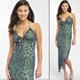 Short Party Dress by Sean Collection Silk Beaded Cocktail Dress (8216)