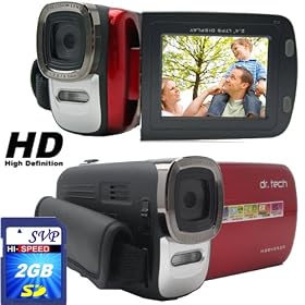 Buy HDDV5520(with SD 2GB) Red 5MP 2.4-inch LCD Digital Camcorder Camera by SVP now!