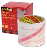 3M 8453 Scotch Book Tape, Repair Tape, 3 x 15, 3 Core, Carton of 12 rolls