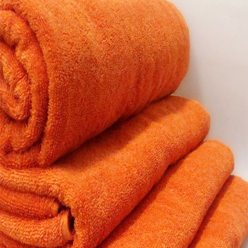 Royal Resort Collection - Super Soft - Set of 2 Luxury Pool / Beach Towels, Sunny Orange