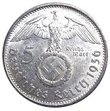 Nazi German Silver 5 Reichsmark 1936-1939