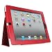 MiniSuit Apple iPad 2 case leather case cover with built-in stand, compatible for iPad 2 / 2nd Gen + screen protector + MiniSuit Microfiber LCD keychain