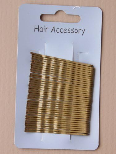 Pack of 36 Gold Blonde Kirby Grips Slides Clips - 4.5.cm