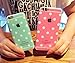 iPhone 6 Plus/6S Plus Case (2-Piece Combo Set),Blingy's Bling Bling Polka Dot Light Glitter Style Flexible Soft TPU Cases for iPhone 6 Plus/6S Plus (5.5 inch) (Solid Pink and Green)