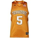 adidas Tennessee Volunteers #5 Orange Replica Basketball Jersey