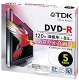 TDK Ͽ����DVD-R CPRM�б� 8��®�б� �ۥ磻�ȥ磻�ɥץ�󥿥֥� 5��ѥå� DR120DPWB5U