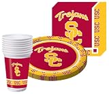 USC Trojans - Party Supplies Pack Including Plates, Cups, and Napkins- 8 Guests