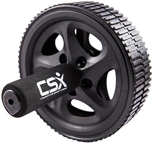 CSX Ab Roller Wheel with Extra Thick Knee Pad Mat and Comfort Foam Handles