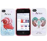 iTALKonline IMPERIAL WHITE ZODIAC ARIES Hard TOUGH Protective Armour/Case/Skin/Cover/Shell for 2 DESIGNS 1 CASE Apple iPhone 4 4G HD 4S (2011)