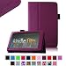 FINTIE (Purple) Slim Fit Folio Stand Leather Case for Amazon Kindle Fire 7
