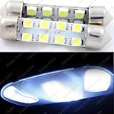 41mm Festoon 8 LEDs SMD LED Bulb White for 578 211-2 212-2 214-2 560 569 (A 578 (A... by CLASSY AUTOS