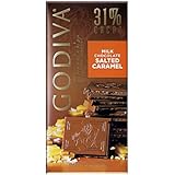 Godiva Milk Chocolate Bar, Salted Caramel, 3.5 Ounces (Pack of 5)
