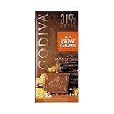 Godiva Milk Chocolate Bar, Salted Caramel, 3.5 Ounces (Pack of 5)