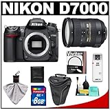 IMAGE OF Nikon D7000 Digital SLR Camera Body with 18-200mm VR II Zoom Lens + 8GB Card + Filter + Holster Case + Accessory Kit