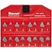 Starrett S167AZ Radius Gauge Set - Inch Without Holder, Satin Finish, 1/32 - 17/64" Range, 1/64" Increment, 16 Gauges