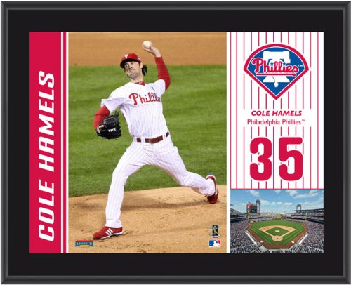 Cole Hamels Plaque | Details: Philadelphia Phillies, Sublimated, 10x13, MLB Plaque