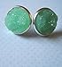 Summerfield Collection Silver-tone Faux Druzy Stone Stud Earrings 12mm (Mint Green)