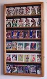 Large Sport / Collectible Card Display Case Cabinet Holder w/ Glass Door