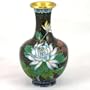 Vintage Antique Pre-Owned 6-1/8" High X 3-1/4" Wide Cloisonne Vase with Flower and Butterfly Design
