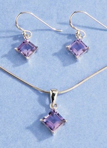 Click here to buy .925 Sterling Silver and Gemstone Jewelry Set by BRAND NOT SPECIFIED.